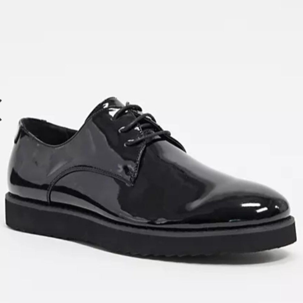 ASOS Truffle Collection Black Patent Brogues